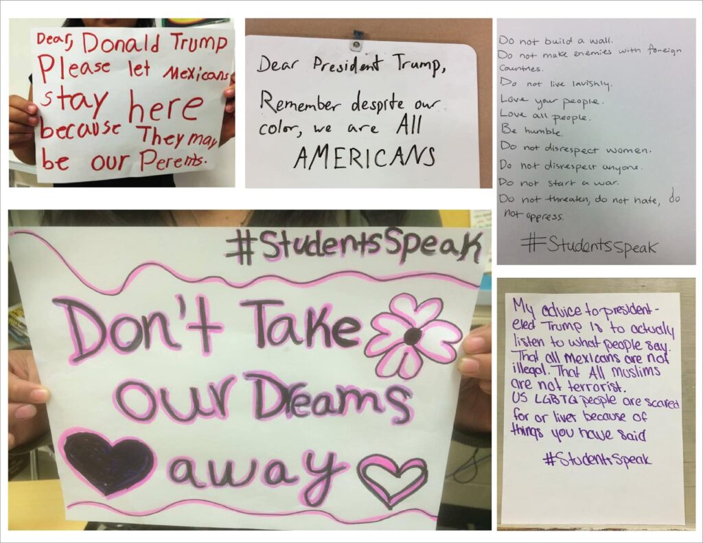 Students' advice to President Elect Trump