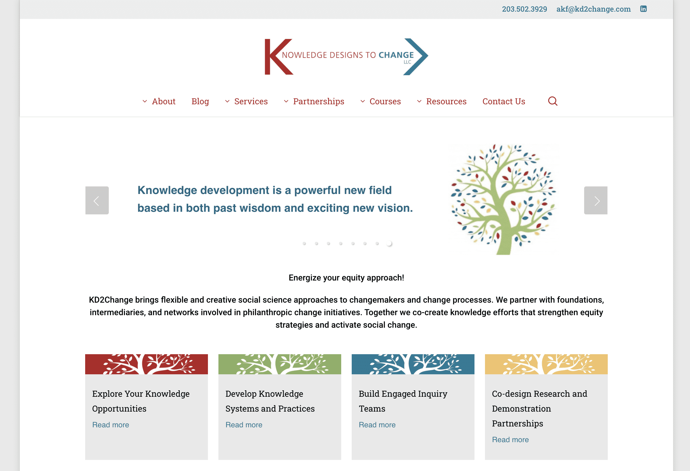 KD2Change homepage screenshot