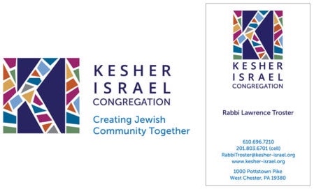 sample of Kesher Israel Congregation business card